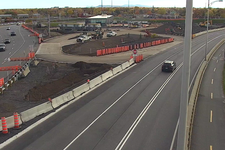 redevelopment project underway at the South Shore entrance to the Jacques Cartier Bridge
