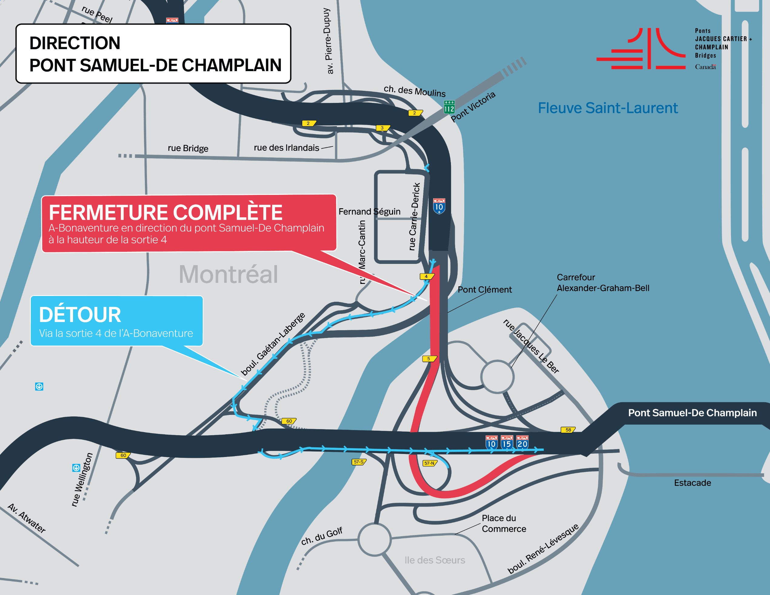 A-Bonaventure | Blitz de travaux majeurs du vendredi 12 septembre au lundi 15 septembre