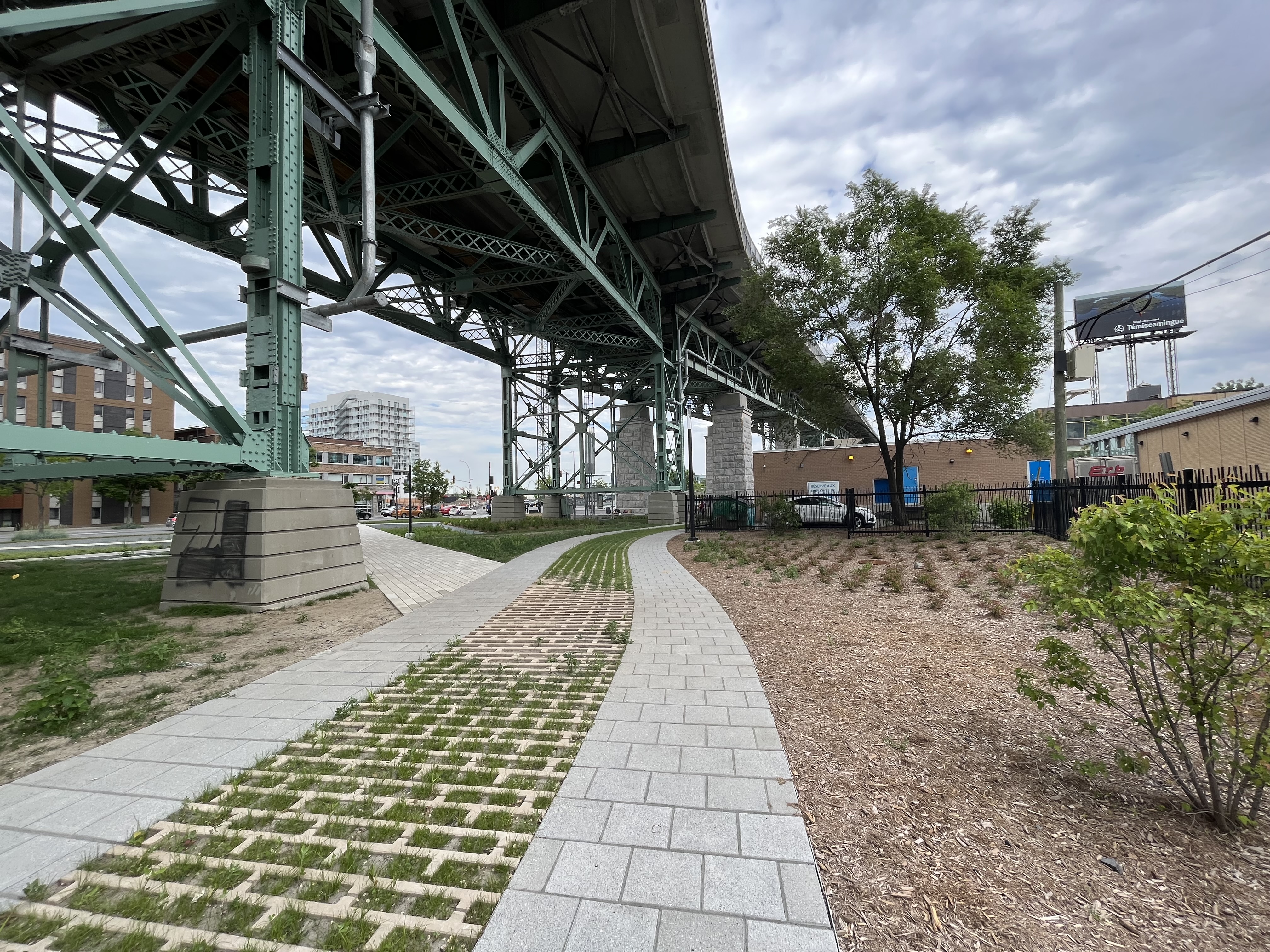 Development of the land under the Jacques Cartier Bridge in Montréal