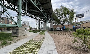 Development of the land under the Jacques Cartier Bridge: Rehabilitating an iconic Montreal sector